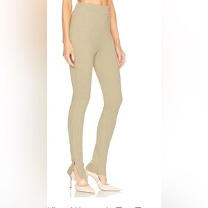 Ribbed Flare Knit Pant Oat M